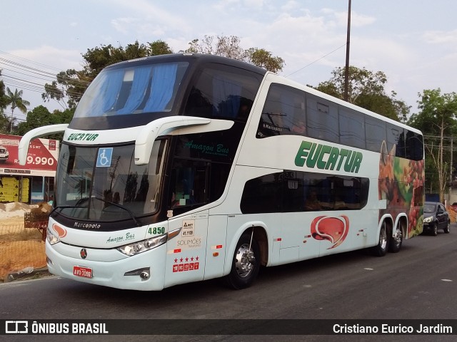 Eucatur - Empresa União Cascavel de Transportes e Turismo 4850 na cidade de Manaus, Amazonas, Brasil, por Cristiano Eurico Jardim. ID da foto: 11976932.