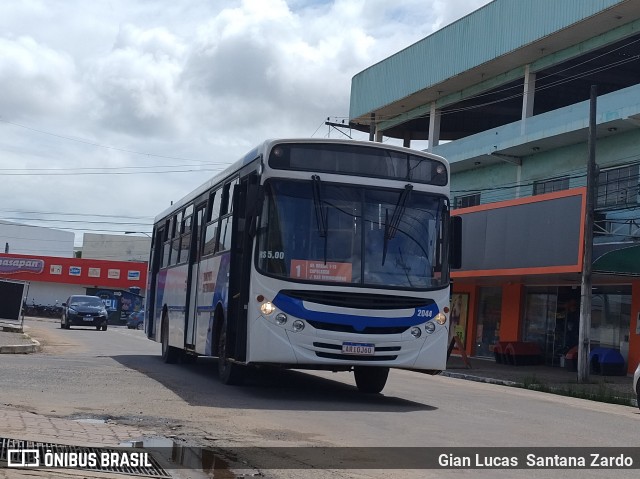 Transvida Transporte Coletivo 2044 na cidade de Ji-Paraná, Rondônia, Brasil, por Gian Lucas  Santana Zardo. Número da foto: #11976969.