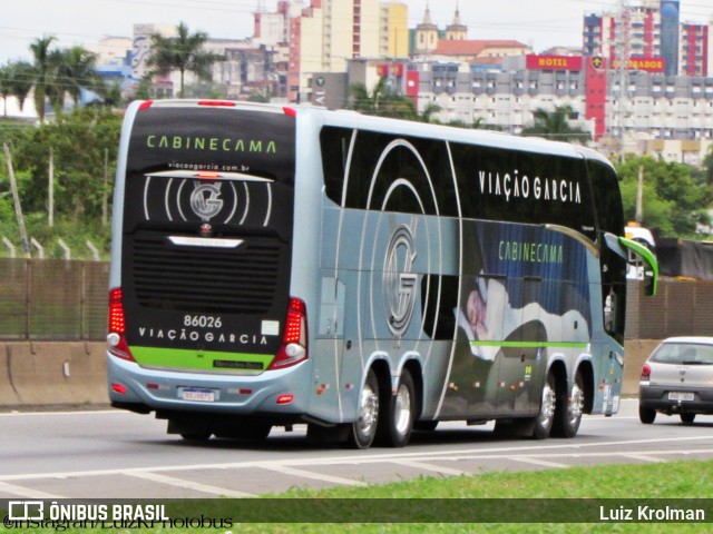 Viação Garcia 86026 na cidade de Aparecida, São Paulo, Brasil, por Luiz Krolman. Número da foto: #11977916.