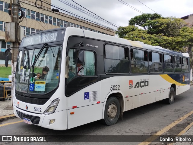 Viação Cidade do Aço 5022 na cidade de Volta Redonda, Rio de Janeiro, Brasil, por Danilo  Ribeiro. Número da foto: #11977228.