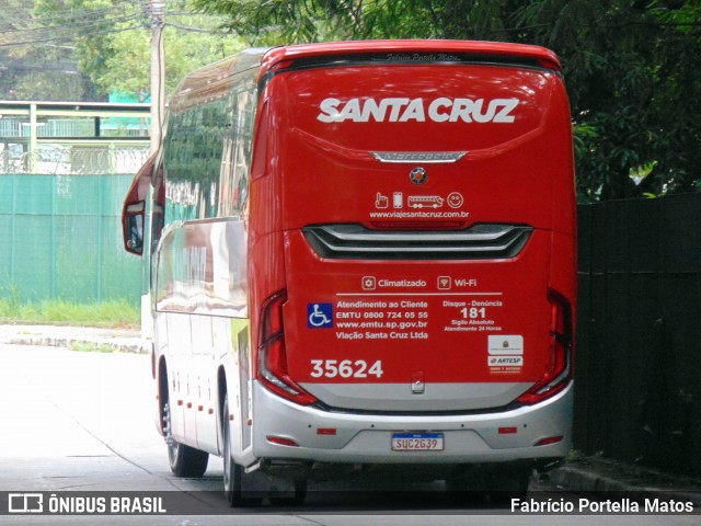 Viação Santa Cruz 35624 na cidade de São Paulo, São Paulo, Brasil, por Fabrício Portella Matos. ID da foto: 11979840.