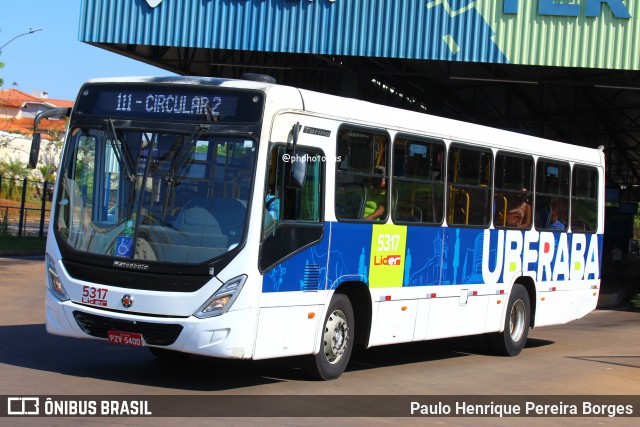 Empresa de Transportes Lider 5317 na cidade de Uberaba, Minas Gerais, Brasil, por Paulo Henrique Pereira Borges. ID da foto: 11977680.