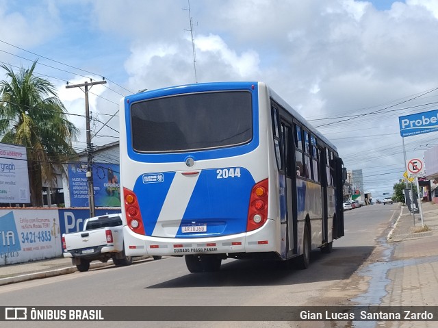 Transvida Transporte Coletivo 2044 na cidade de Ji-Paraná, Rondônia, Brasil, por Gian Lucas  Santana Zardo. ID da foto: 11976971.