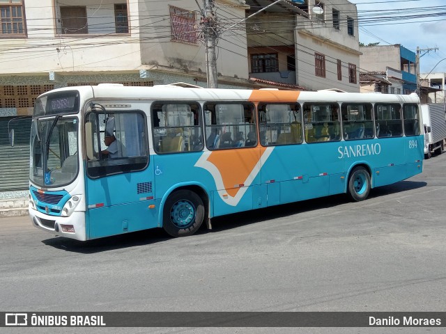 Viação Sanremo 894 na cidade de Vila Velha, Espírito Santo, Brasil, por Danilo Moraes. ID da foto: 11980112.