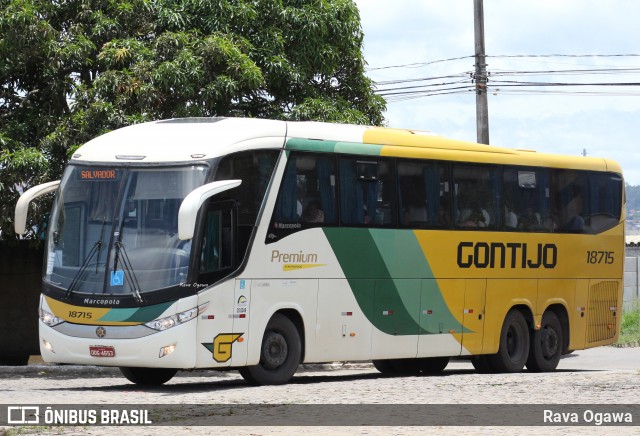 Empresa Gontijo de Transportes 18715 na cidade de Vitória da Conquista, Bahia, Brasil, por Rava Ogawa. ID da foto: 11916148.