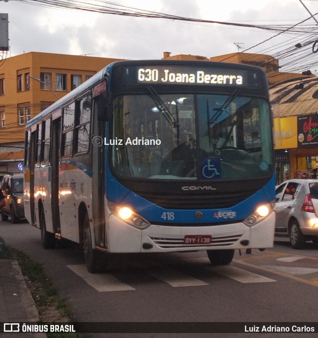 Consórcio Recife 418 na cidade de Recife, Pernambuco, Brasil, por Luiz Adriano Carlos. ID da foto: 11981049.