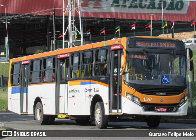 Itamaracá Transportes 1.597 na cidade de Paulista, Pernambuco, Brasil, por Gustavo Felipe Melo. ID da foto: 11980393.