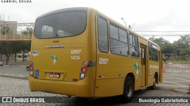 VCG - Viação Campos Gerais 1287 na cidade de Ponta Grossa, Paraná, Brasil, por Busologia Gabrielística. Número da foto: #11980472.