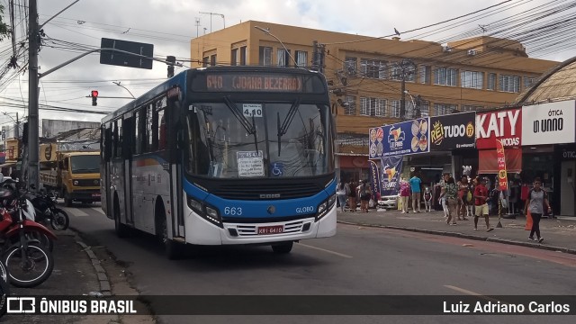 Transportadora Globo 663 na cidade de Recife, Pernambuco, Brasil, por Luiz Adriano Carlos. ID da foto: 11981064.