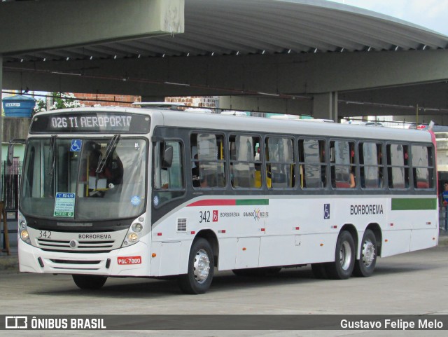 Borborema Imperial Transportes 342 na cidade de Recife, Pernambuco, Brasil, por Gustavo Felipe Melo. ID da foto: 11980378.