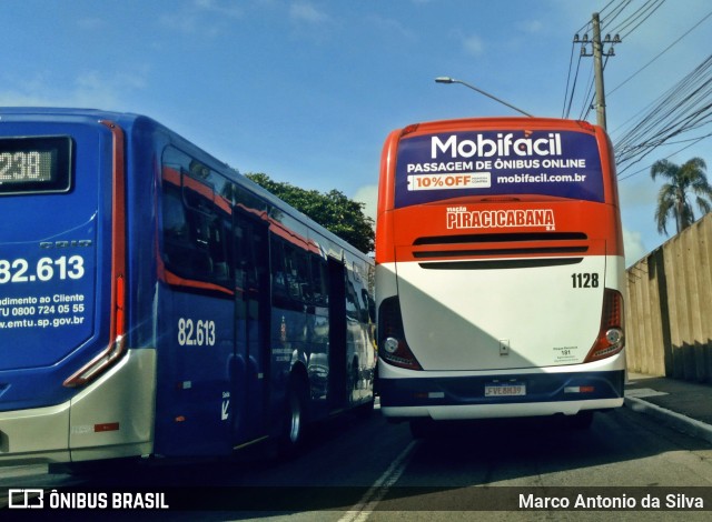 Viação Piracicabana 1128 na cidade de São Bernardo do Campo, São Paulo, Brasil, por Marco Antonio da Silva. ID da foto: 11984971.