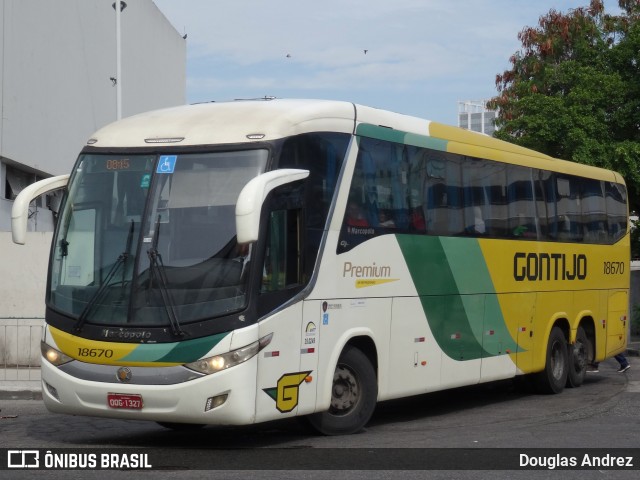 Empresa Gontijo de Transportes 18670 na cidade de Rio de Janeiro, Rio de Janeiro, Brasil, por Douglas Andrez. Número da foto: #11984043.