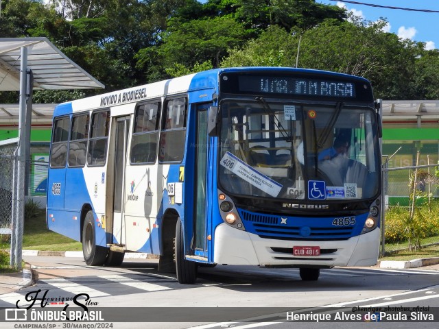 Onicamp Transporte Coletivo 4855 na cidade de Campinas, São Paulo, Brasil, por Henrique Alves de Paula Silva. ID da foto: 11985471.