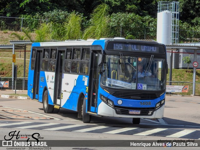 VB Transportes e Turismo 1408 na cidade de Campinas, São Paulo, Brasil, por Henrique Alves de Paula Silva. Número da foto: #11985451.