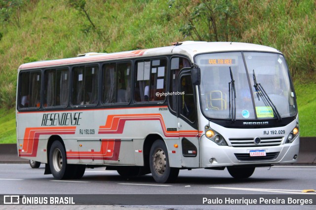 Viação Resendense RJ 192.029 na cidade de Barra Mansa, Rio de Janeiro, Brasil, por Paulo Henrique Pereira Borges. Número da foto: #11985195.