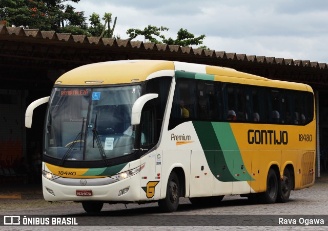 Empresa Gontijo de Transportes 18480 na cidade de Vitória da Conquista, Bahia, Brasil, por Rava Ogawa. ID da foto: 11984351.