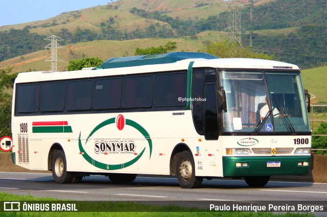 Sonymar Transportes 1900 na cidade de Roseira, São Paulo, Brasil, por Paulo Henrique Pereira Borges. ID da foto: 11985227.