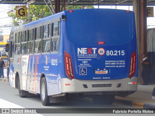 Next Mobilidade - ABC Sistema de Transporte 80.215 na cidade de Santo André, São Paulo, Brasil, por Fabrício Portella Matos. ID da foto: 11983580.