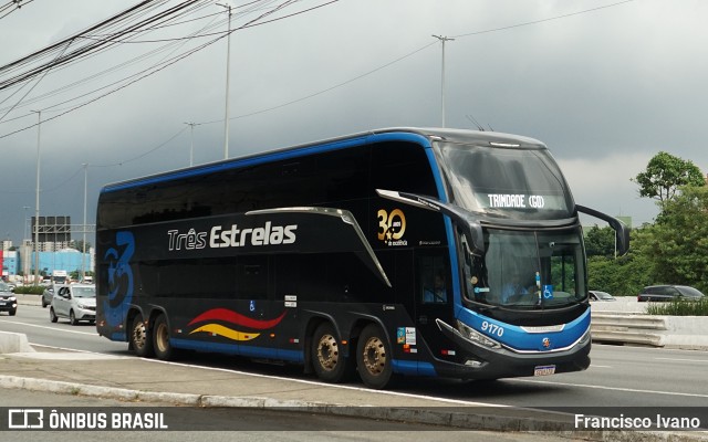 Três Estrelas Turismo 9170 na cidade de São Paulo, São Paulo, Brasil, por Francisco Ivano. ID da foto: 11918637.