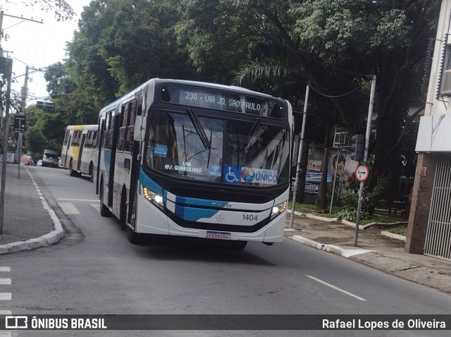 VUG - Viação Urbana Guarulhos 1404 na cidade de Guarulhos, São Paulo, Brasil, por Rafael Lopes de Oliveira. ID da foto: 11918034.