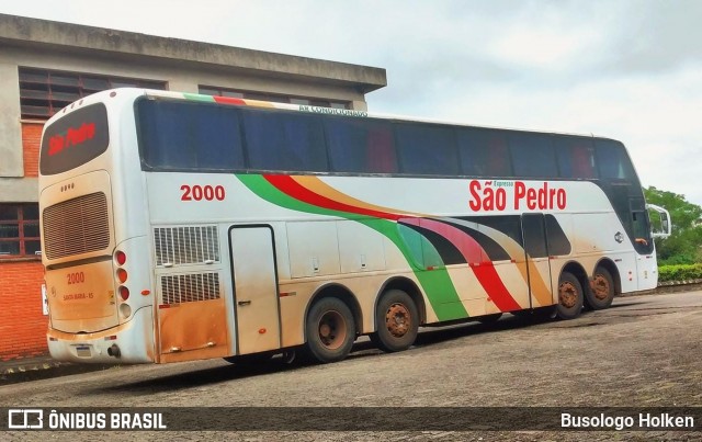 Expresso São Pedro 2000 na cidade de Santa Maria, Rio Grande do Sul, Brasil, por Busologo Holken. Número da foto: #11918152.