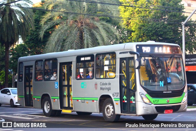 TCCC - Transporte Coletivo Cidade Canção 6737 na cidade de Maringá, Paraná, Brasil, por Paulo Henrique Pereira Borges. Número da foto: #11918089.