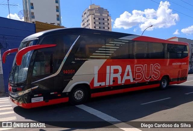 Lirabus 14051 na cidade de Piracicaba, São Paulo, Brasil, por Diego Cardoso da Silva. Número da foto: #11917002.