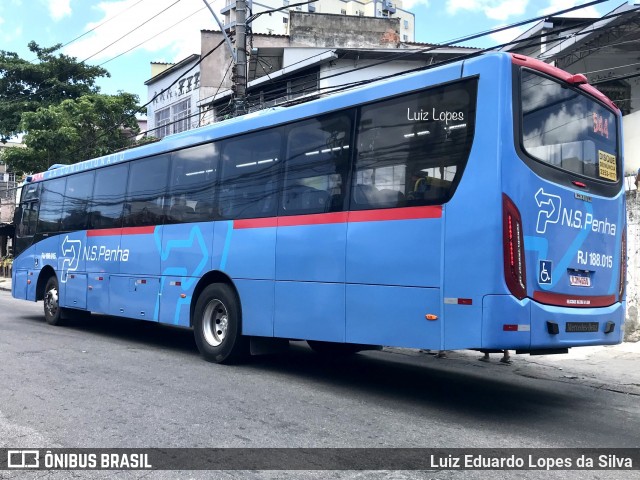 Viação Nossa Senhora da Penha RJ 188.015 na cidade de Rio de Janeiro, Rio de Janeiro, Brasil, por Luiz Eduardo Lopes da Silva. Número da foto: #11917790.