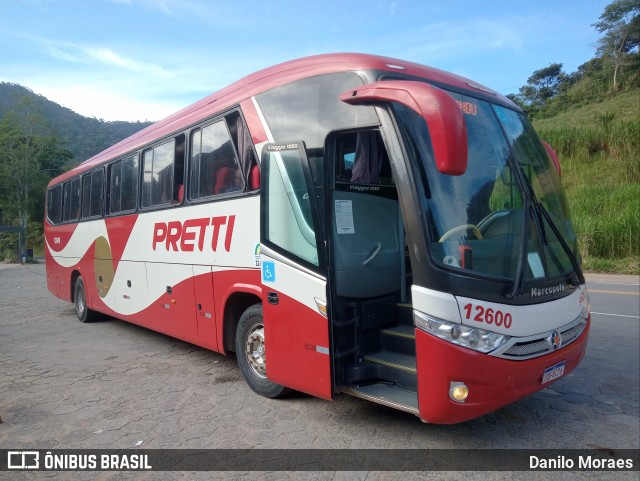 Viação Pretti 12600 na cidade de Santa Maria de Jetibá, Espírito Santo, Brasil, por Danilo Moraes. Número da foto: #11917174.