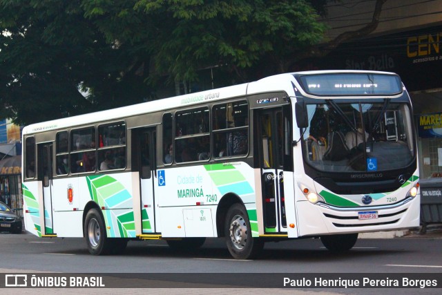 TCCC - Transporte Coletivo Cidade Canção 7240 na cidade de Maringá, Paraná, Brasil, por Paulo Henrique Pereira Borges. Número da foto: #11918084.