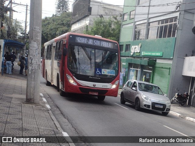 Empresa de Ônibus Vila Galvão 2313 na cidade de Guarulhos, São Paulo, Brasil, por Rafael Lopes de Oliveira. ID da foto: 11916853.