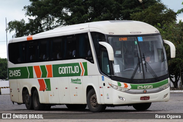 Empresa Gontijo de Transportes 21495 na cidade de Vitória da Conquista, Bahia, Brasil, por Rava Ogawa. ID da foto: 11920266.