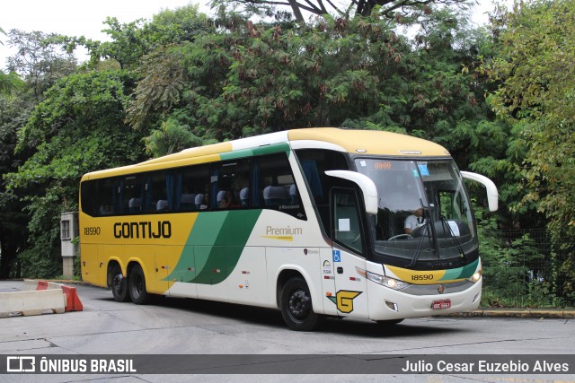 Empresa Gontijo de Transportes 18590 na cidade de São Paulo, São Paulo, Brasil, por Julio Cesar Euzebio Alves. ID da foto: 11920351.