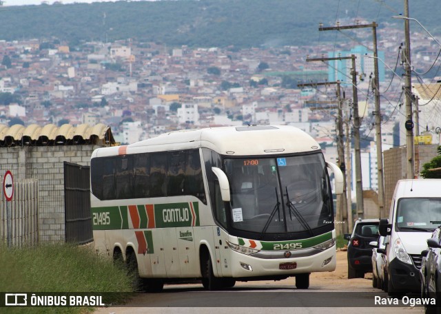 Empresa Gontijo de Transportes 21495 na cidade de Vitória da Conquista, Bahia, Brasil, por Rava Ogawa. ID da foto: 11920262.