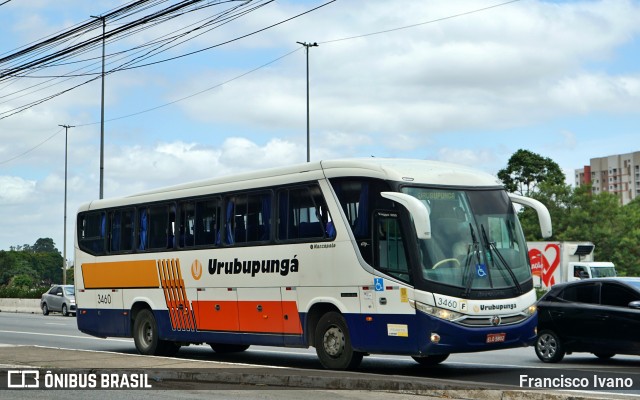 Auto Viação Urubupungá 3460 na cidade de São Paulo, São Paulo, Brasil, por Francisco Ivano. ID da foto: 11923446.