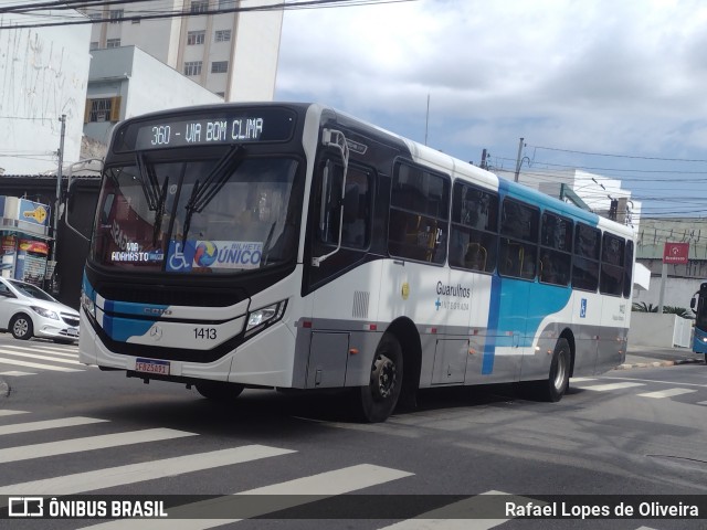 VUG - Viação Urbana Guarulhos 1413 na cidade de Guarulhos, São Paulo, Brasil, por Rafael Lopes de Oliveira. Número da foto: #11921853.