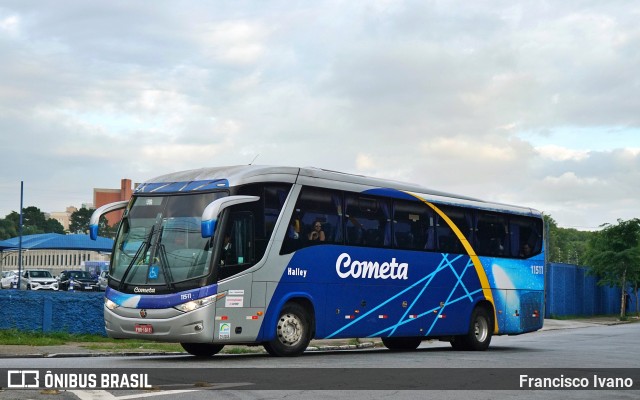 Viação Cometa 11511 na cidade de São Paulo, São Paulo, Brasil, por Francisco Ivano. ID da foto: 11924136.