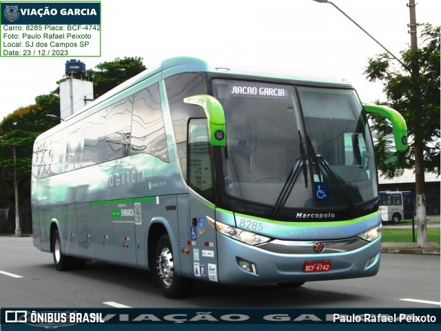 Viação Garcia 8285 na cidade de São José dos Campos, São Paulo, Brasil, por Paulo Rafael Peixoto. Número da foto: #11924972.