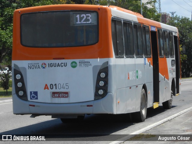 Viação São José A01045 na cidade de Nova Iguaçu, Rio de Janeiro, Brasil, por Augusto César. ID da foto: 11923834.