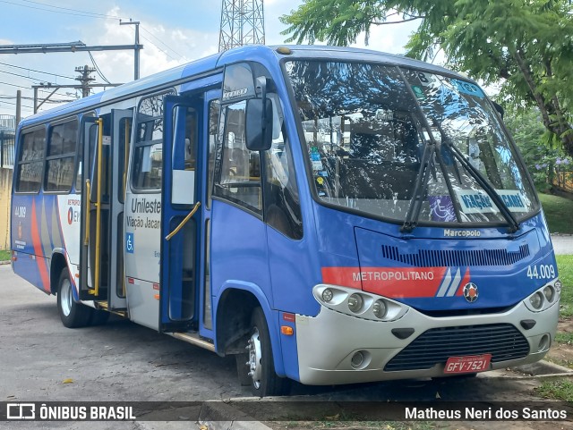 Viação Jacareí 44.009 na cidade de Mogi das Cruzes, São Paulo, Brasil, por Matheus Neri dos Santos. ID da foto: 11923945.