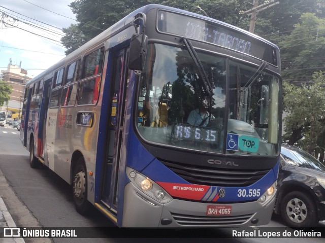 Empresa de Ônibus Vila Galvão 30.595 na cidade de Guarulhos, São Paulo, Brasil, por Rafael Lopes de Oliveira. ID da foto: 11924232.