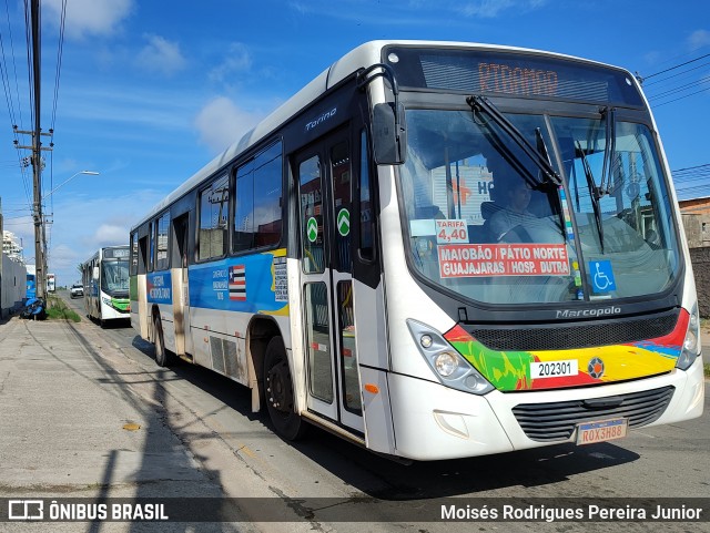 Araujo Transportes 202301 na cidade de Paço do Lumiar, Maranhão, Brasil, por Moisés Rodrigues Pereira Junior. ID da foto: 11924085.