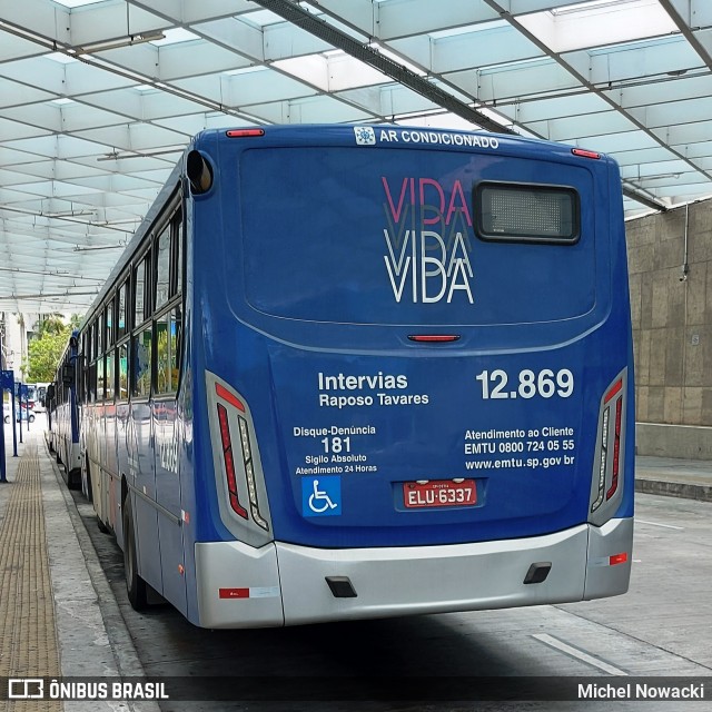 Auto Viação Bragança Metropolitana > Viação Raposo Tavares 12.869 na cidade de São Paulo, São Paulo, Brasil, por Michel Nowacki. ID da foto: 11927346.