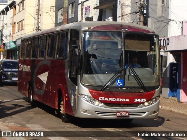 Expresso Gardenia 3435 na cidade de Três Corações, Minas Gerais, Brasil, por Fábio Mateus Tibúrcio. ID da foto: 11926383.