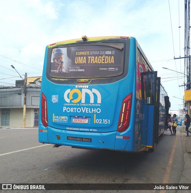 JTP Transportes - COM Porto Velho 02.151 na cidade de Porto Velho, Rondônia, Brasil, por João Sales Vitor. Número da foto: #11928780.