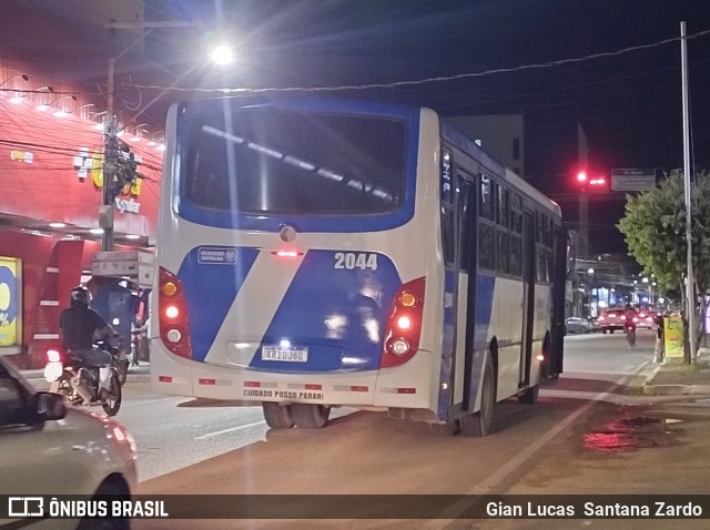 Transvida Transporte Coletivo 2044 na cidade de Ji-Paraná, Rondônia, Brasil, por Gian Lucas  Santana Zardo. Número da foto: #11928372.