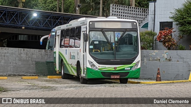 Viação Piracicabana Santos 4908 na cidade de Santos, São Paulo, Brasil, por Daniel Clemente. Número da foto: #11926412.