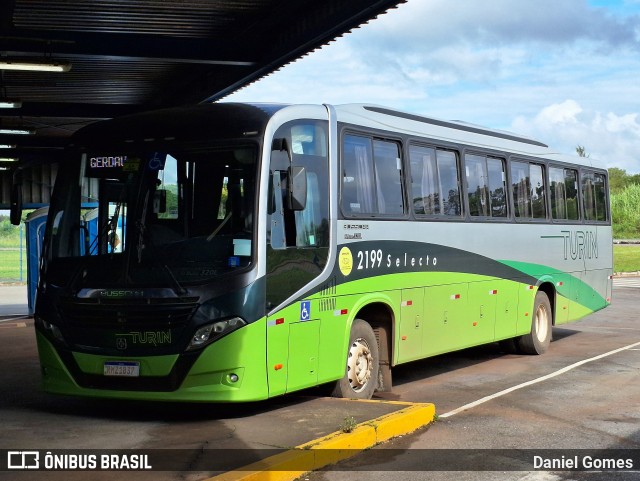 Turin Transportes 2199 na cidade de Ouro Branco, Minas Gerais, Brasil, por Daniel Gomes. ID da foto: 11928514.