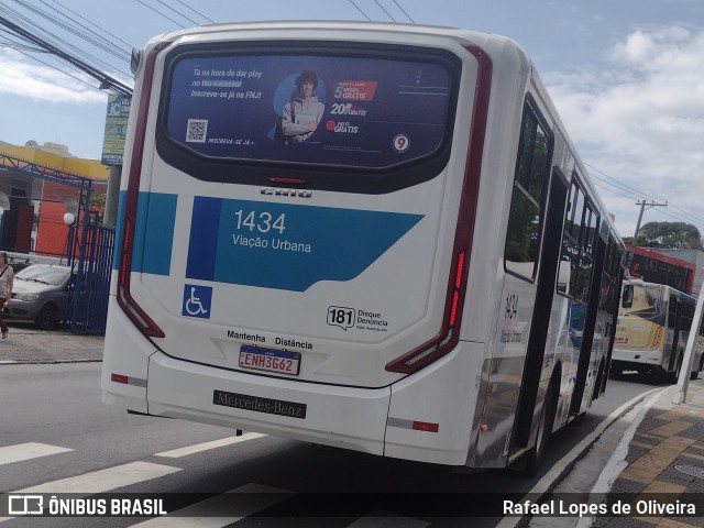 VUG - Viação Urbana Guarulhos 1434 na cidade de Guarulhos, São Paulo, Brasil, por Rafael Lopes de Oliveira. Número da foto: #11929734.