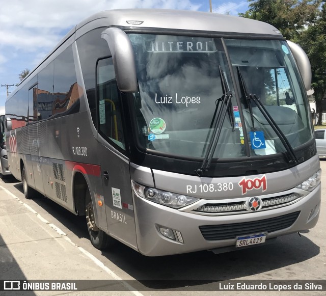 Auto Viação 1001 RJ 108.380 na cidade de Niterói, Rio de Janeiro, Brasil, por Luiz Eduardo Lopes da Silva. ID da foto: 11929552.